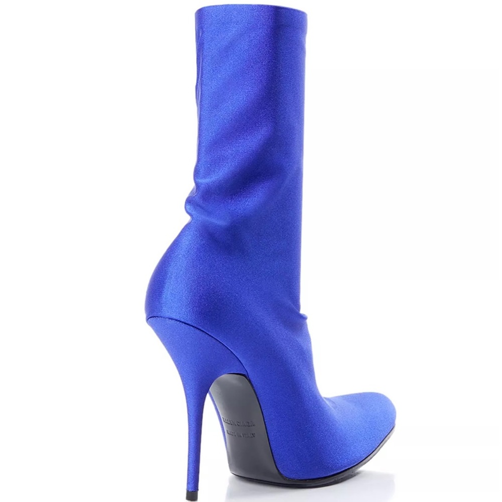 Balenciaga Round Knit Stiletto Ankle Boots